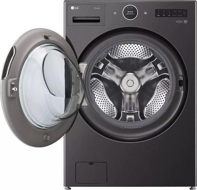 LG WM6700HBA 27 Inch Smart Front Load Washer Black Steel