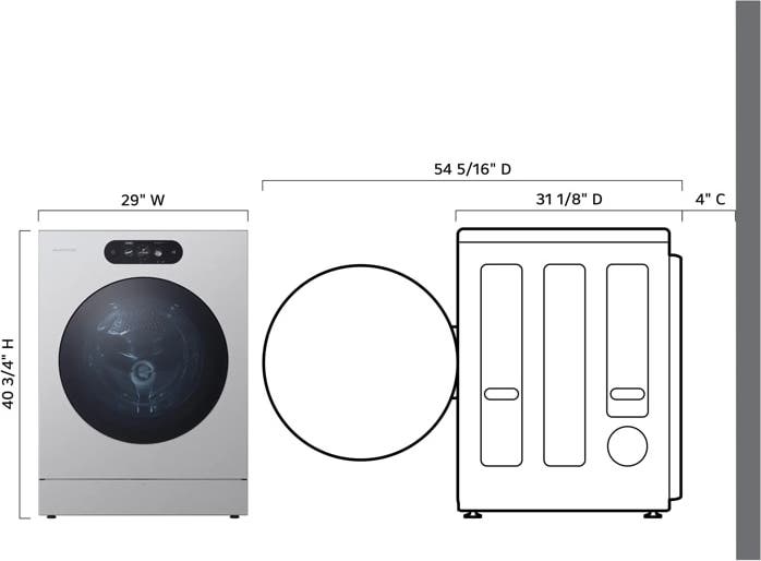 LG WM9900HSA Brushed Platinum Steel