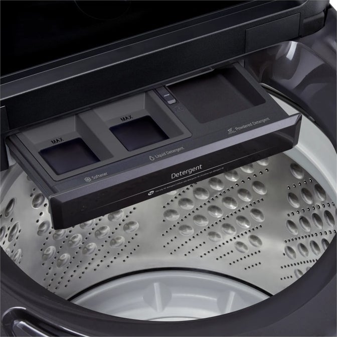 LG WT8200CL 27 Inch Smart Top Load Washer Platinum Black