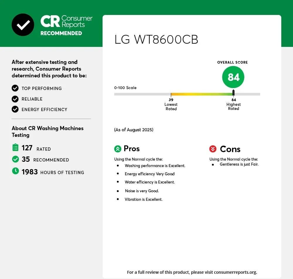 LG WT8600CB Matte Black