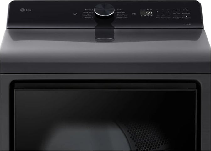 LG DLG8201L 27 Inch Rear Control Dryer Platinum Black | Plesser's
