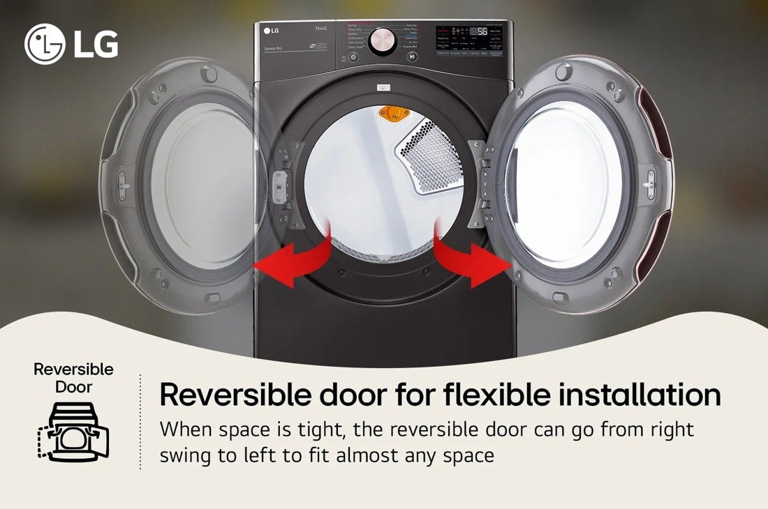 LG DLGX4001B 27 Inch Gas Smart Dryer Black Steel | Plesser's