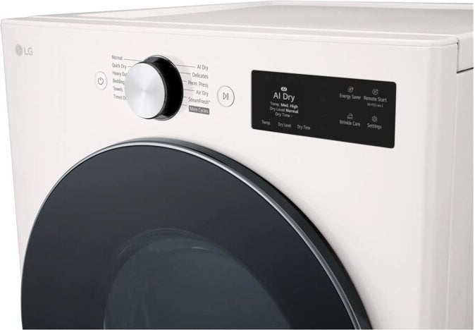 LG DLGX5801A 27 Inch Smart Front Load Gas Dryer Alpine White