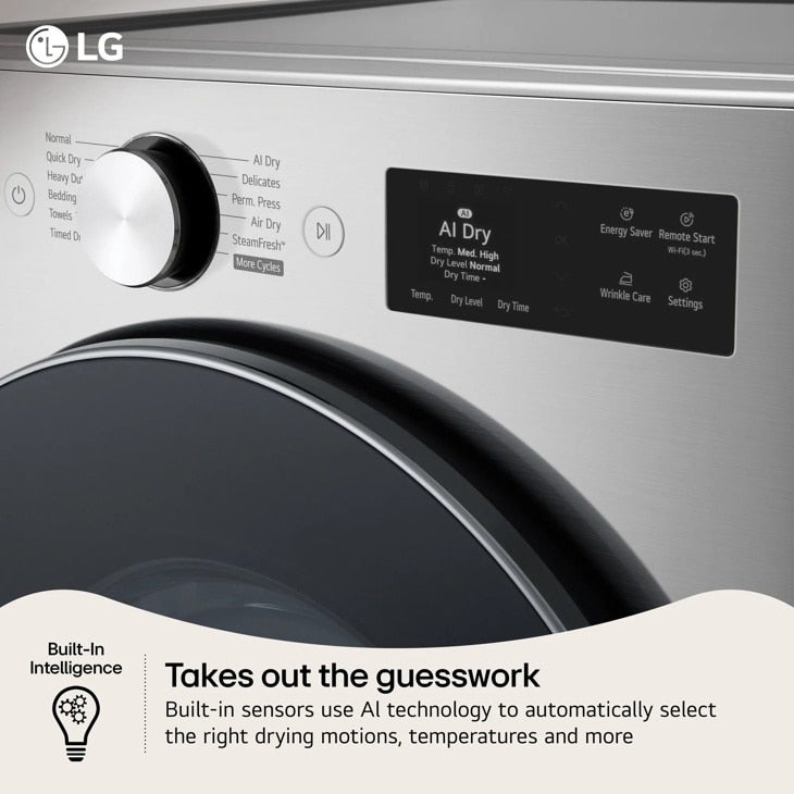 LG DLGX5801V 27 Inch Smart Front Load Gas Dryer Graphite Steel