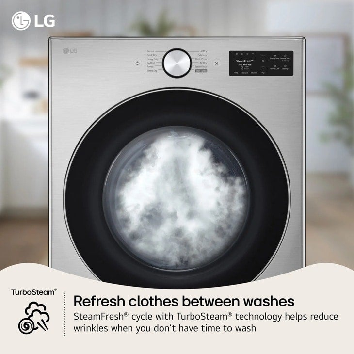 LG DLGX5801V 27 Inch Smart Front Load Gas Dryer Graphite Steel