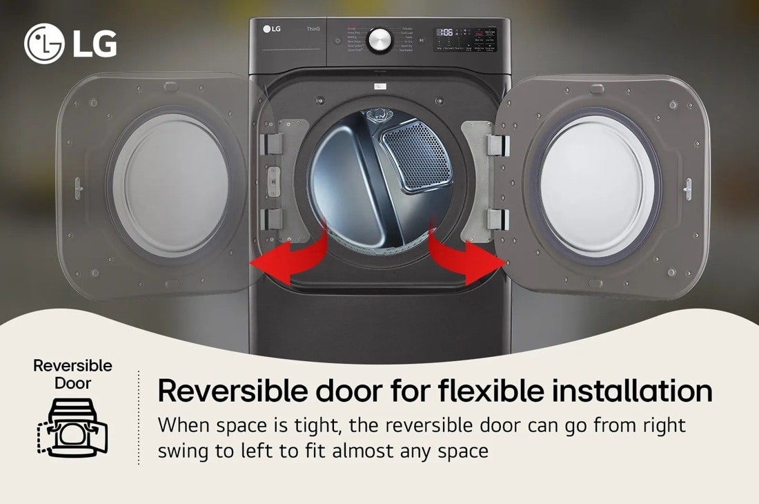 LG DLGX8901B 29 Inch Gas Smart Dryer Black Steel | Plesser's