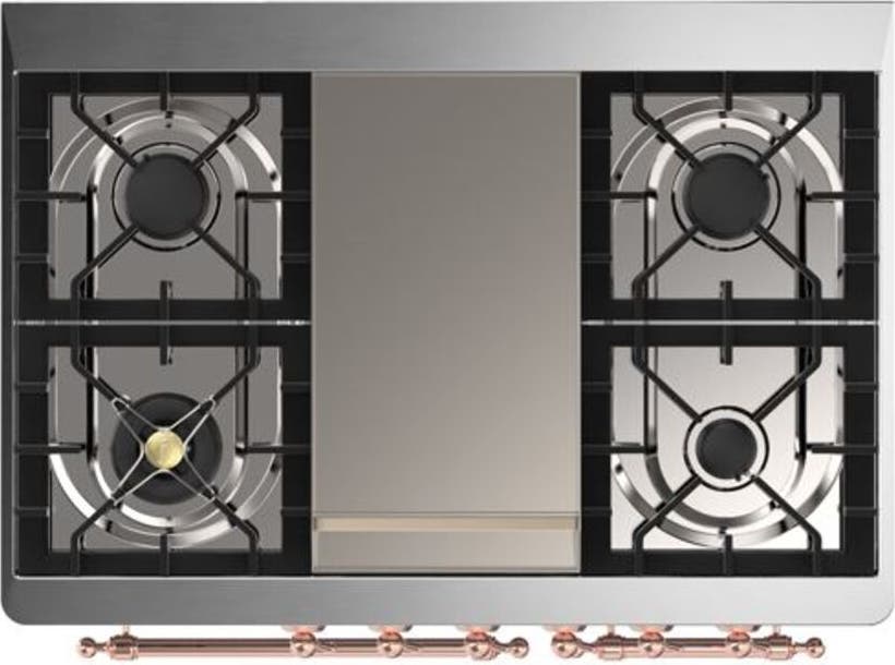 Ilve UMD10FDNS3SSPLP Liquid Propane In Stainless Steel W/ Copper Trim