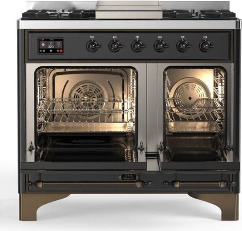 Ilve UMD10FDNS3MGB Natural Gas In Matte Graphite W/ Bronze Trim