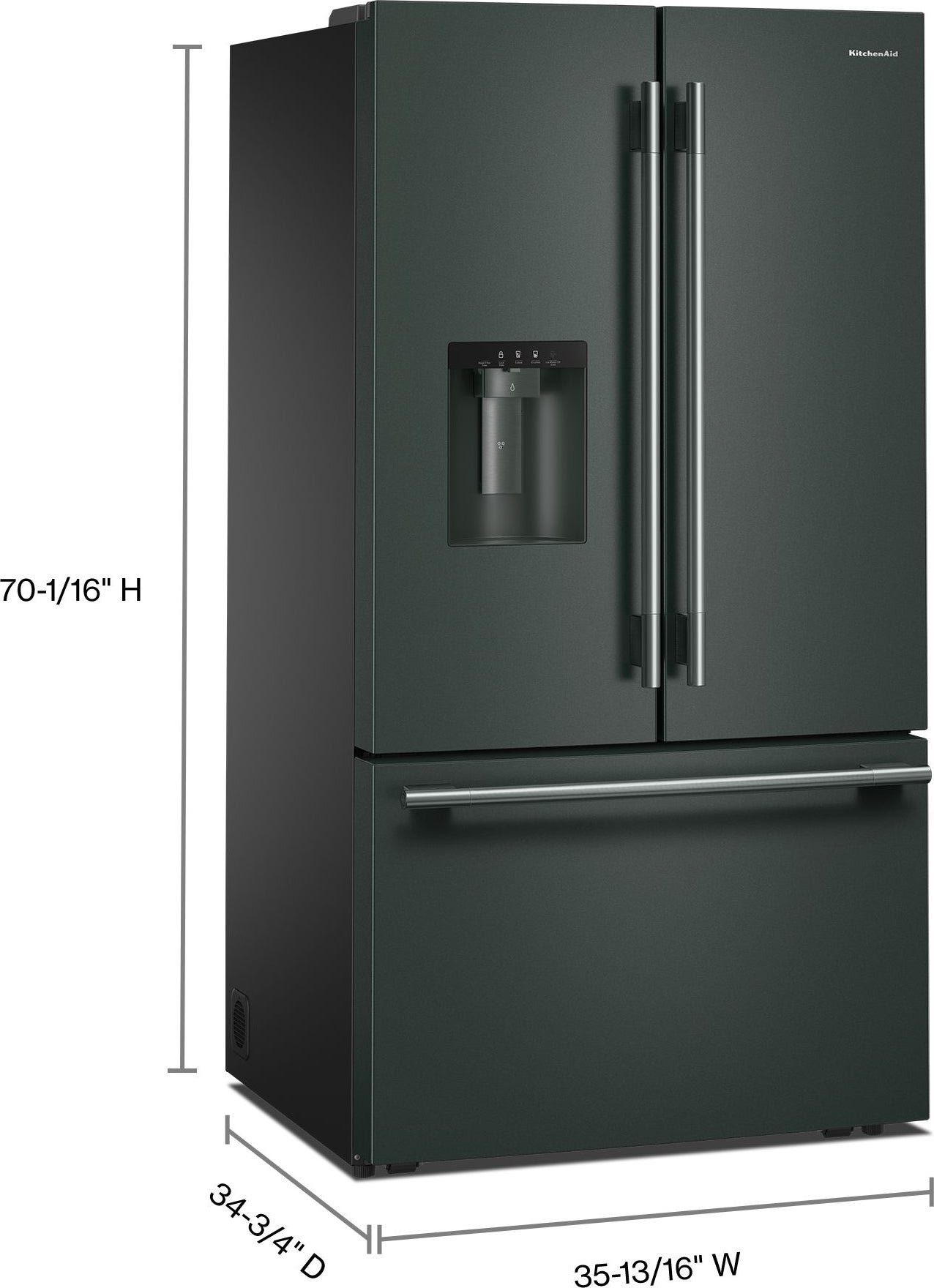 KitchenAid KRFF436SJP 36 Inch Freestanding French Door