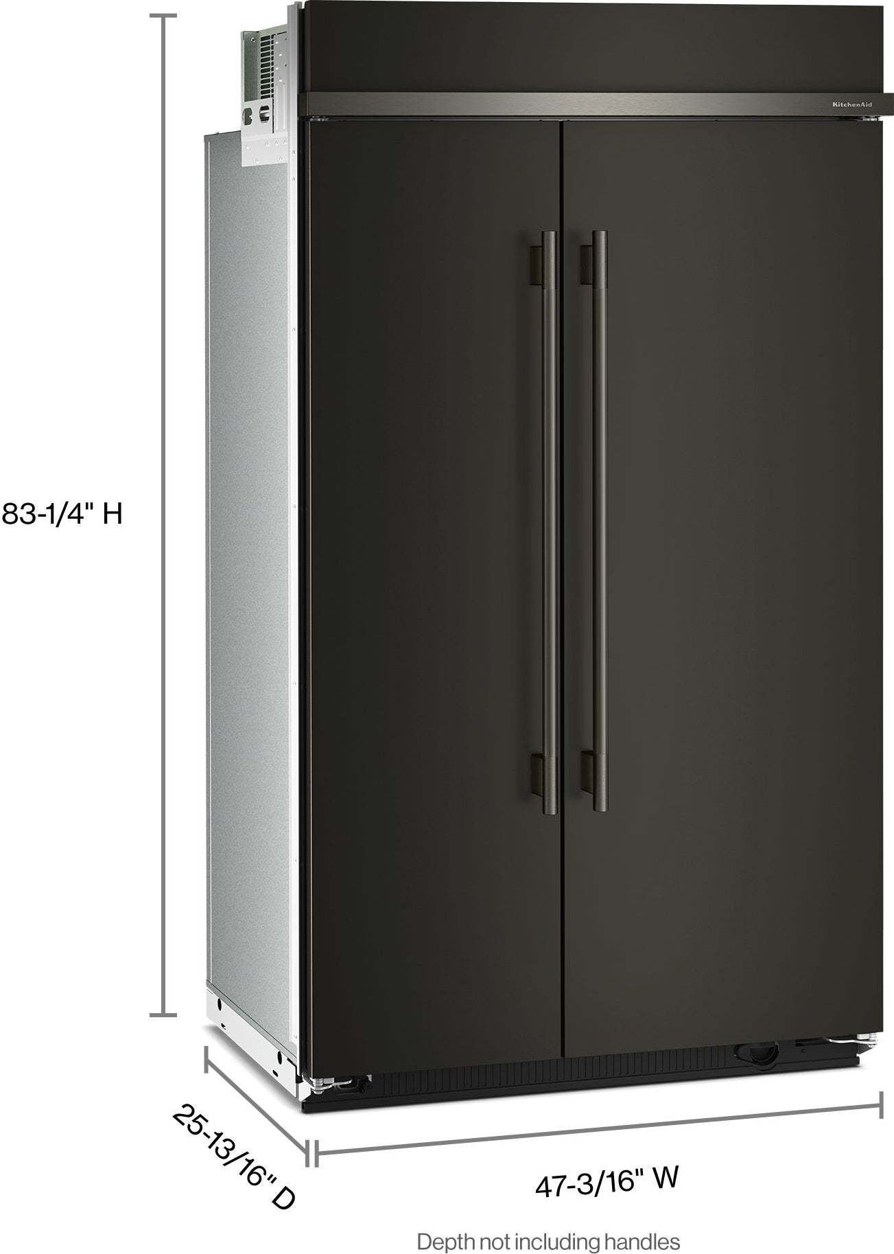 KitchenAid KBSN748SBE 48 Inch Built-In Side-by-Side Refrigerator