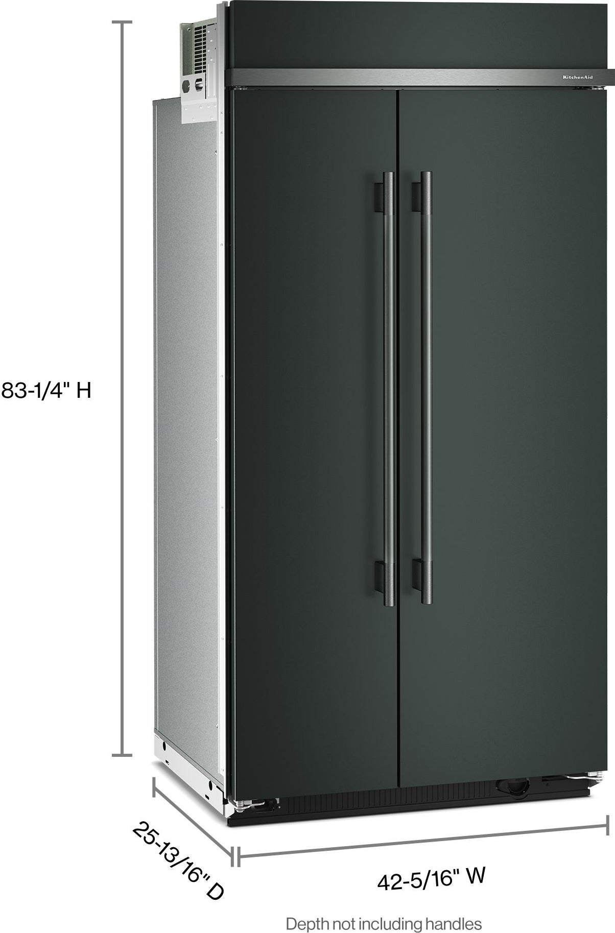 KitchenAid KBSN742SJP 42 Inch Built-In Side-by-Side Refrigerator