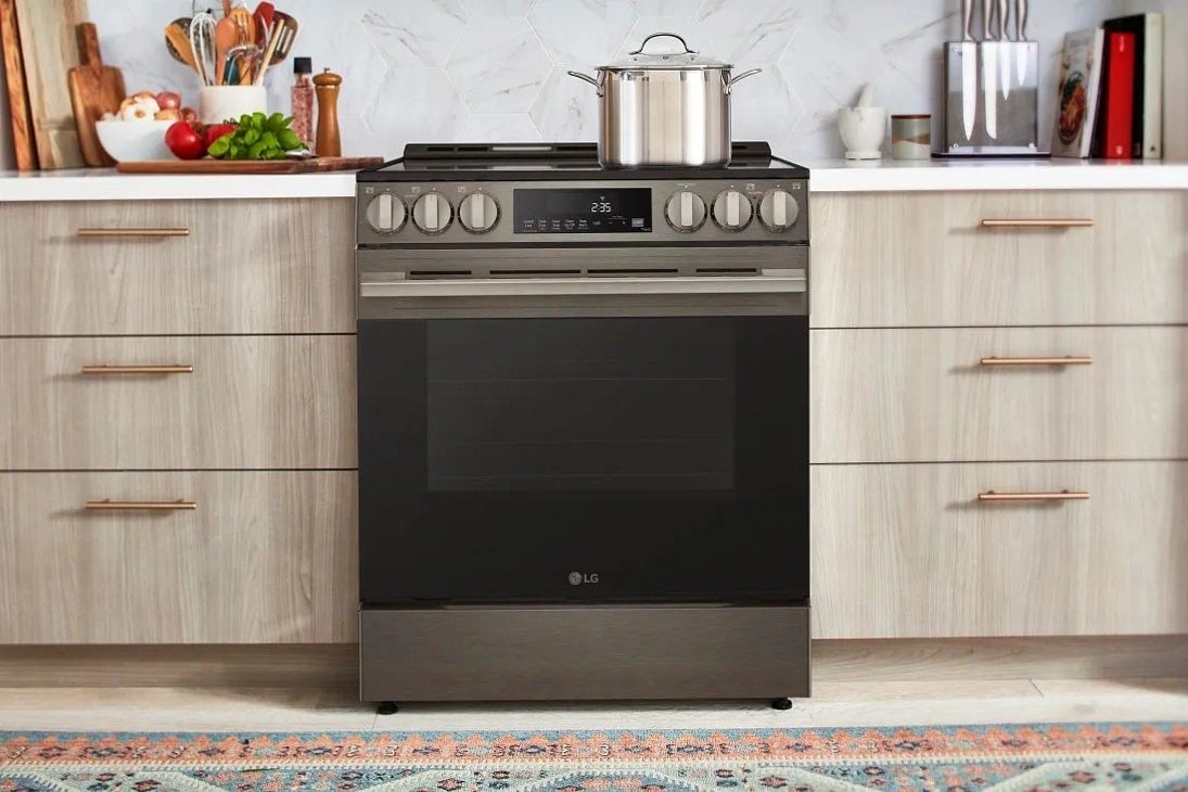 LG LSEL6333ZE 6.3 Cu. Ft. Smart Electric Slide-in Range: Black