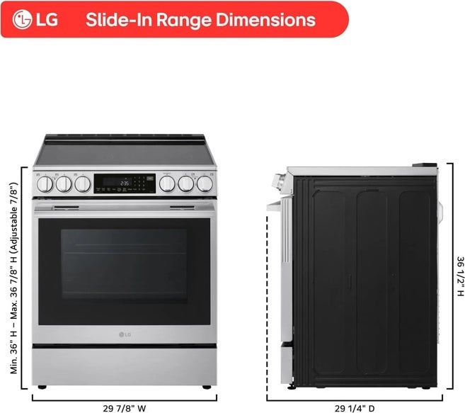 LG LSEL6337XE 6.3 Cu. Ft. Smart Electric Slide-in Range
