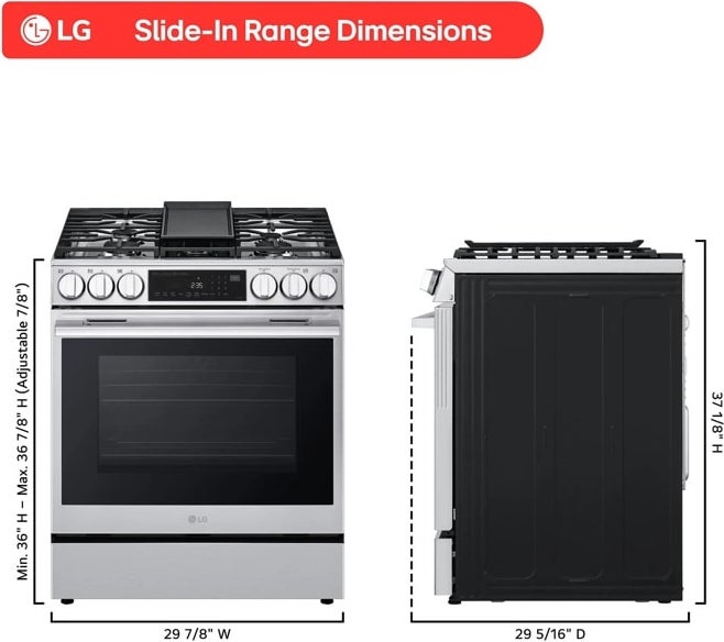 LG LSGL6335X 6.3 cu ft. Smart Gas Slide-In Range ProBake