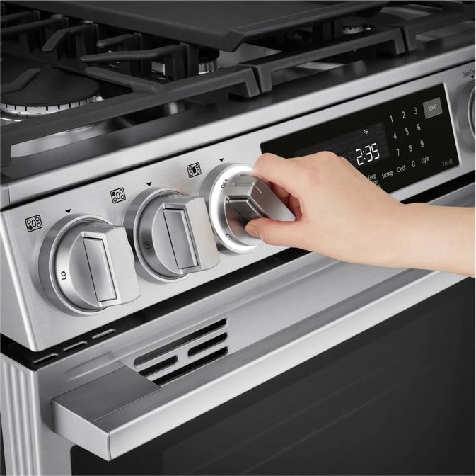 LG LSGL6337X 30 Inch Slide-In Smart Gas Range Printproof Stainless