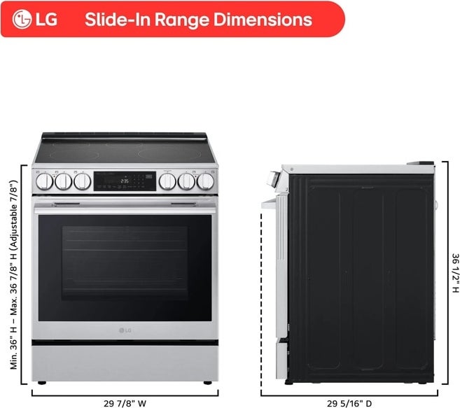 LG LSIL6336XE 30 Inch Slide-In Smart Induction Range Printproof