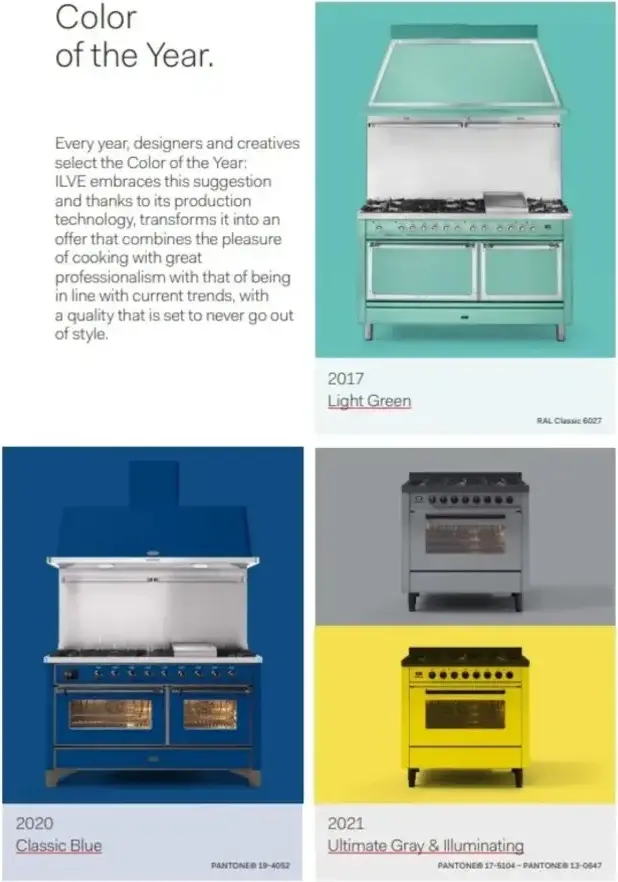Ilve UMI30QNE3RAC Ral Custom Color With Chrome Knobs