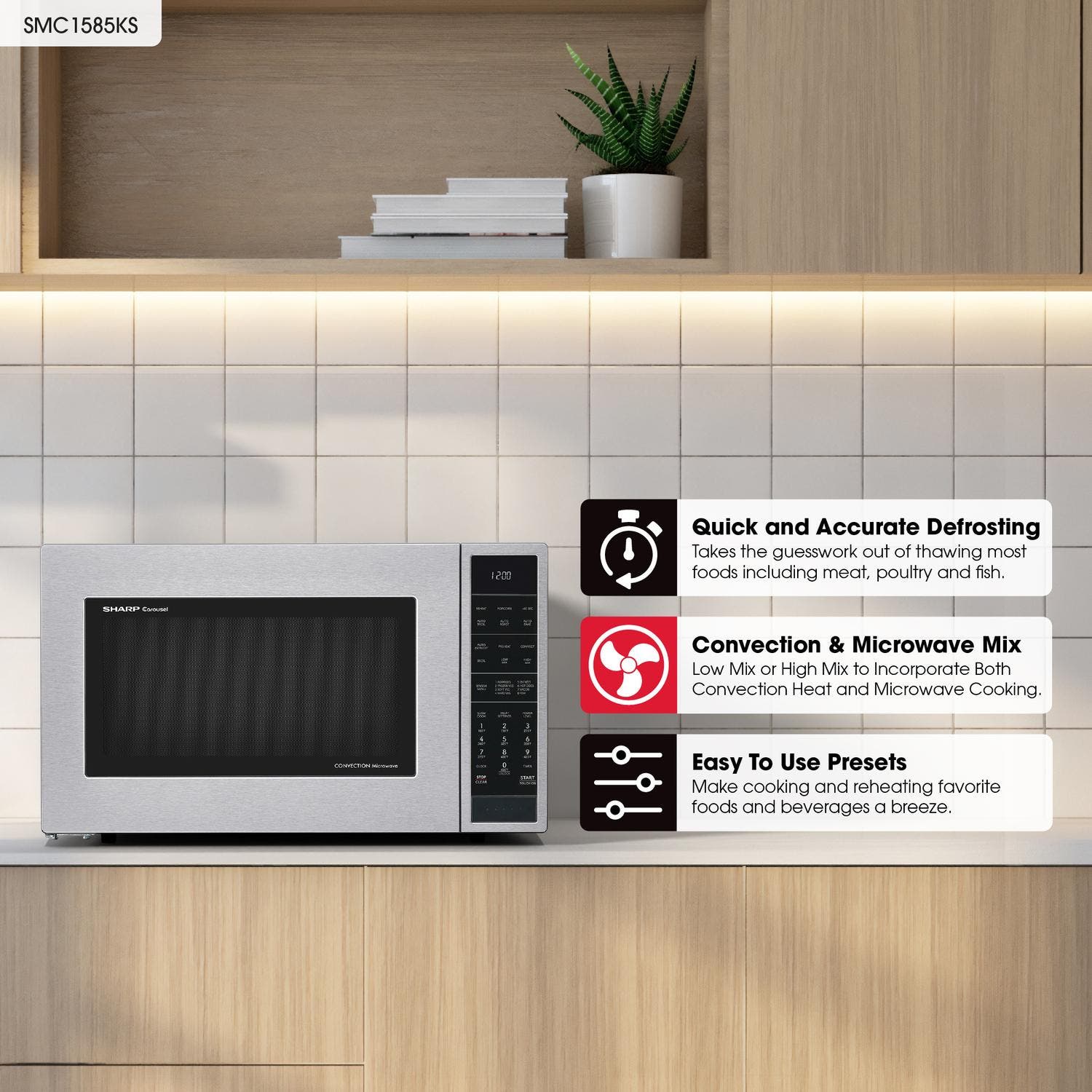 Sharp SMC1585KS Stainless Steel