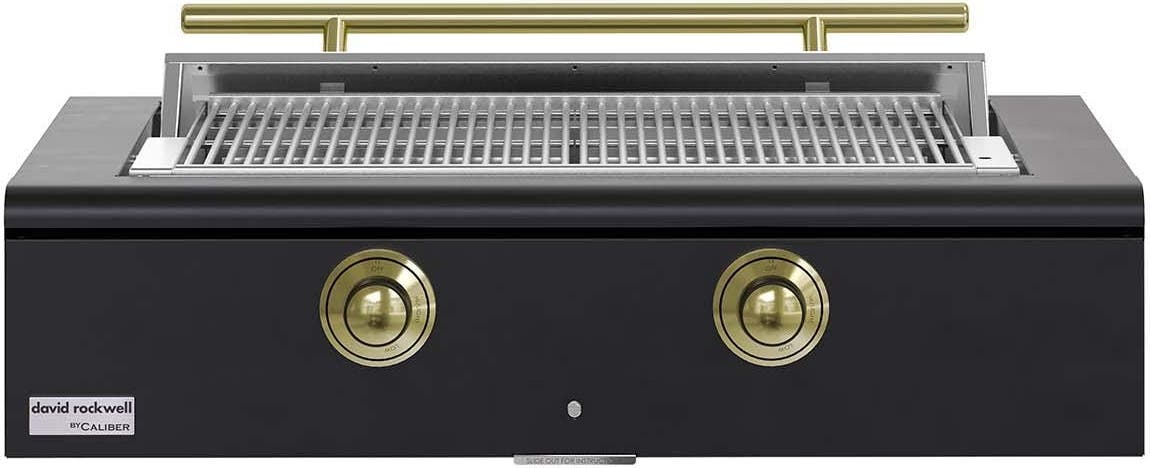 Matte Black With Brass Hardware, Natural Gas
