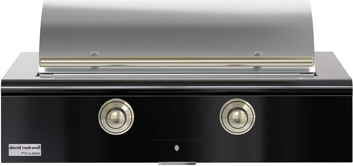 Caliber CRG42BN00A044H01 Gloss Black With Brass Hardware, Natural Gas