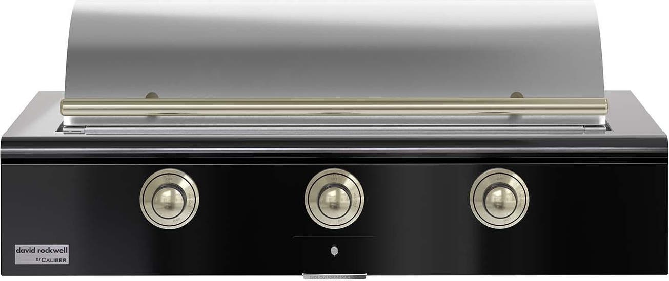 Caliber CRG48BL00A044H01 Gloss Black With Brass Hardware, Liquid Propane