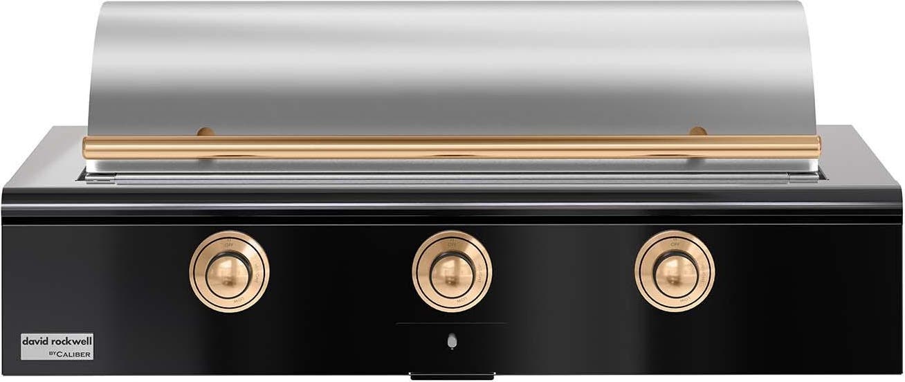 Caliber CRG48BN00A044H08 Gloss Black With Gold Hardware, Natural Gas