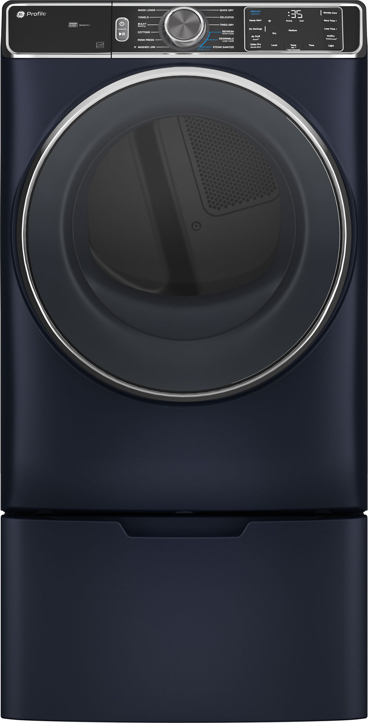 SHARP Plasmacluster DRYER ディープブルー GE PFD87ESPVRS 28 Inch Smart Front Load Electric Dryer Sapphire