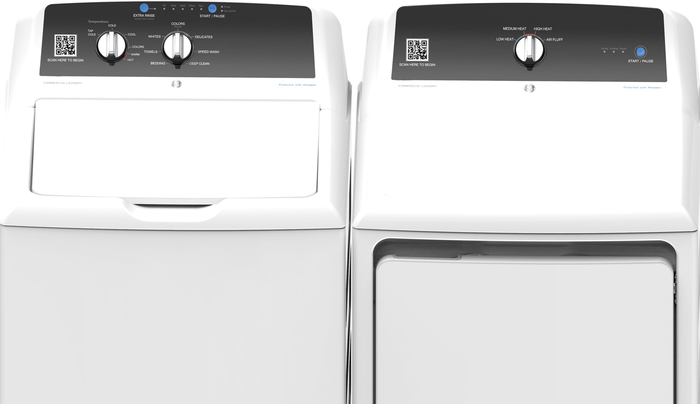 GE VTD52GASRWB 27 Inch Commercial Gas Dryer White | Plesser's