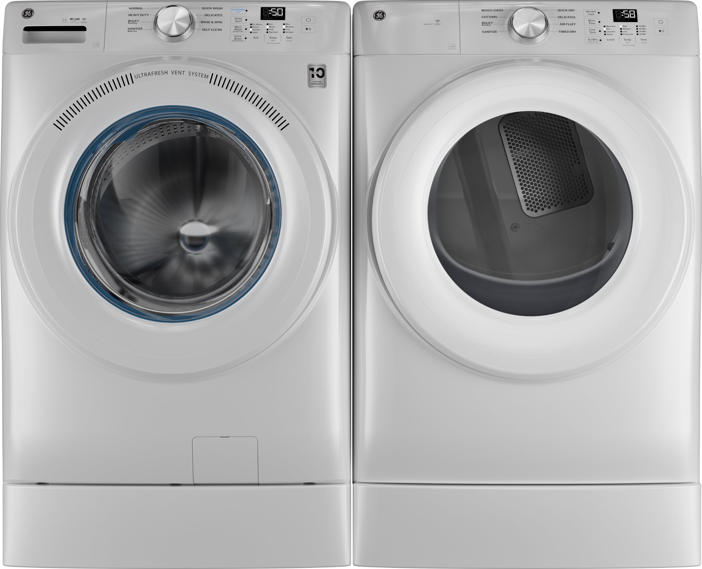 GE GFW350SSYWW Smart Front Load Washer - Thumbnail 2