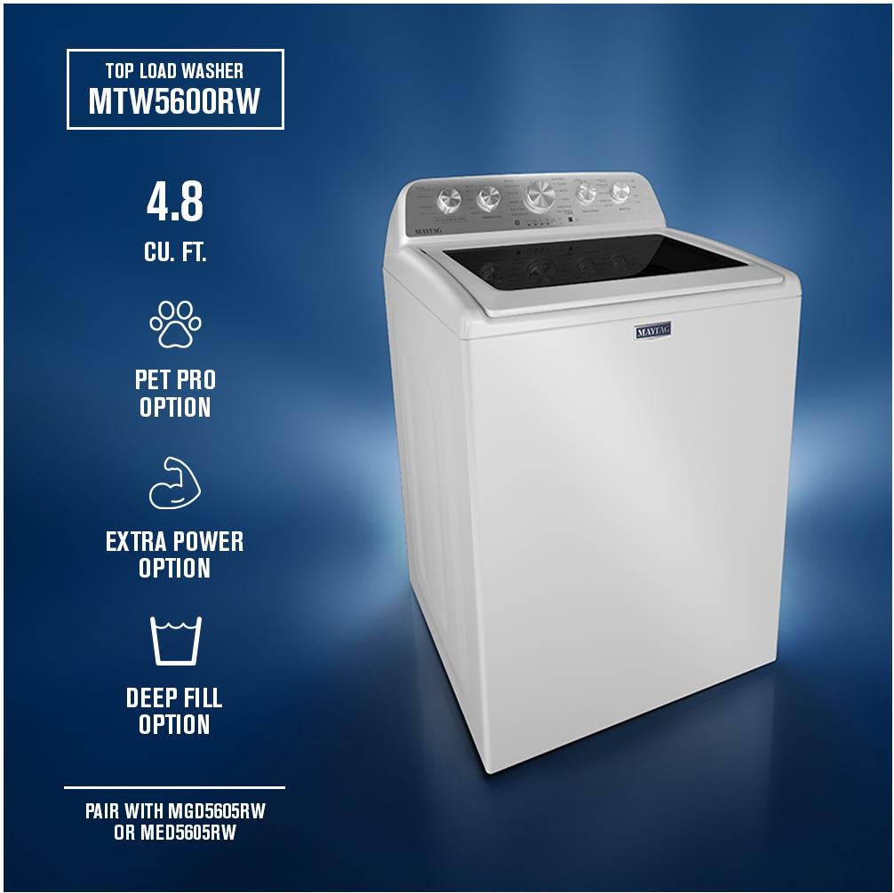 purestblue2059_Mページ Maytag MTW5600RW 4.8 Cu. Ft Top Load Washer White | Plesser's