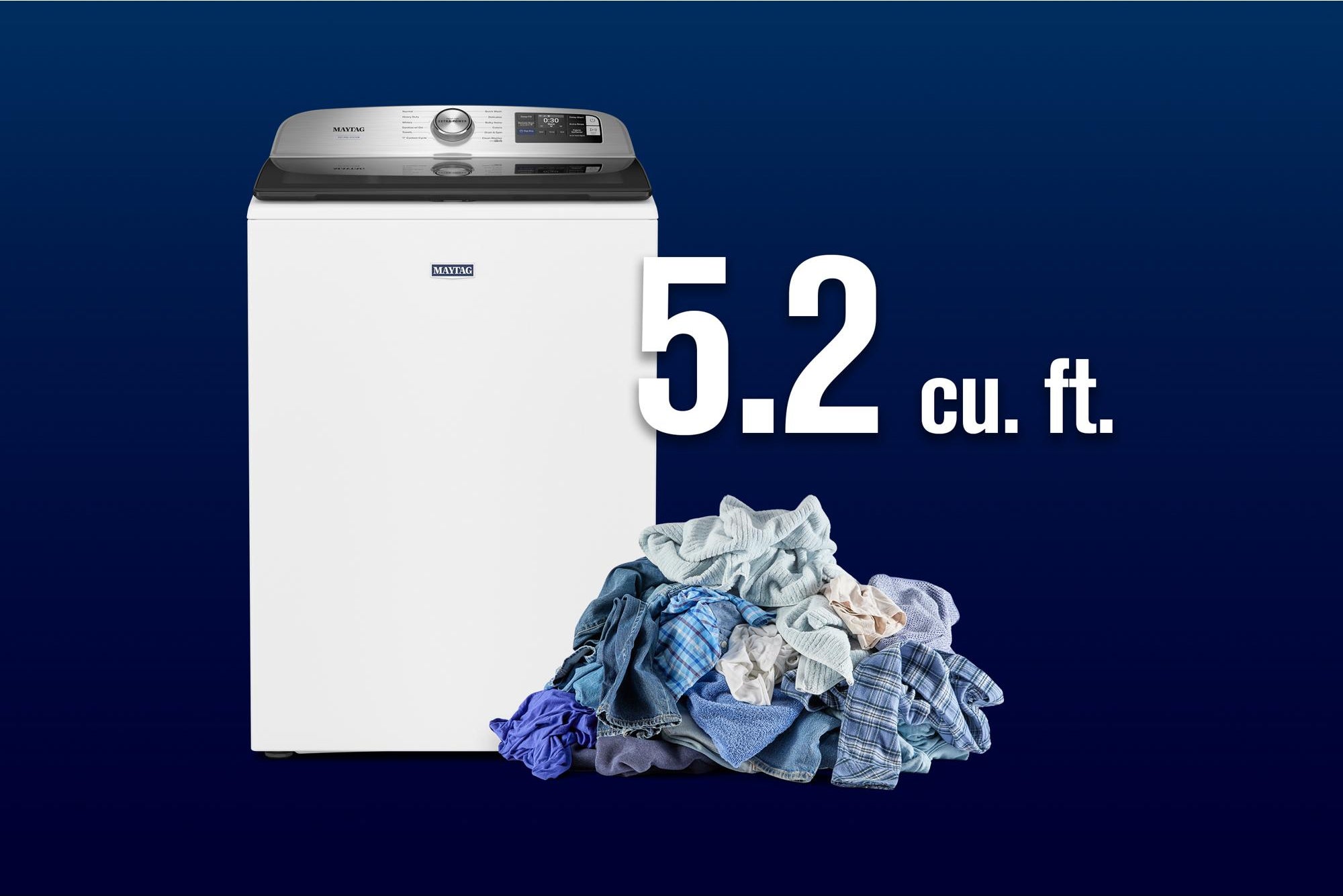 Maytag MTW7205RW 5.2 Cu. Ft. Smart Top Load Ultra Capacity Washer