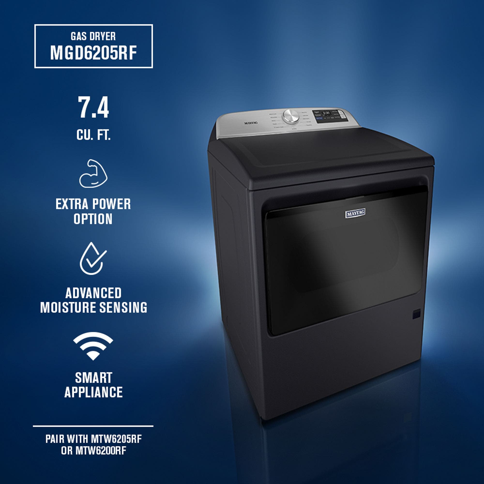 Maytag MGD6205RF Midnight Steel