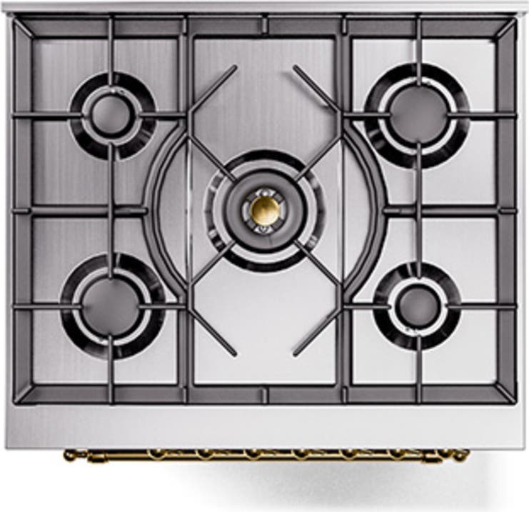 Ilve UN30QNMPSSG Stainless Steel With Brass Knobs, Natural Gas
