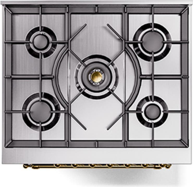 Ilve UN30QNMPMGG Graphite Matte With Brass Knobs, Natural Gas