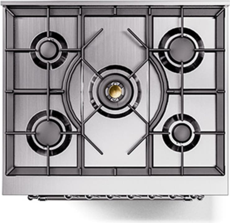Ilve UN30QNMPBUCLP Burgundy With Chrome Knobs, Liquid Propane