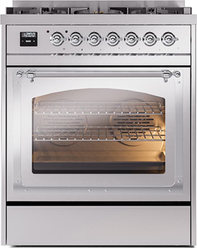Ilve UN30NMPSSCLP Stainless Steel With Chrome Knobs, Liquid Propane