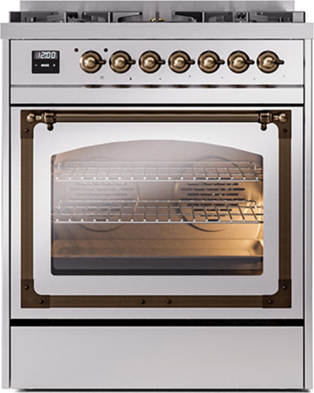 Ilve UN30NMPSSBLP Stainless Steel With Bronze Knobs, Liquid Propane