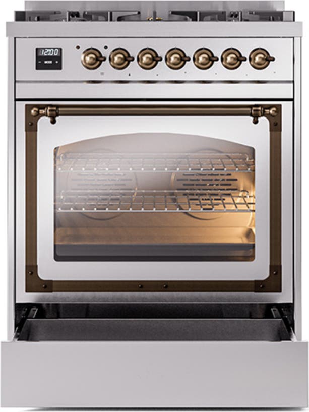 Ilve UN30NMPSSBLP Stainless Steel With Bronze Knobs, Liquid Propane