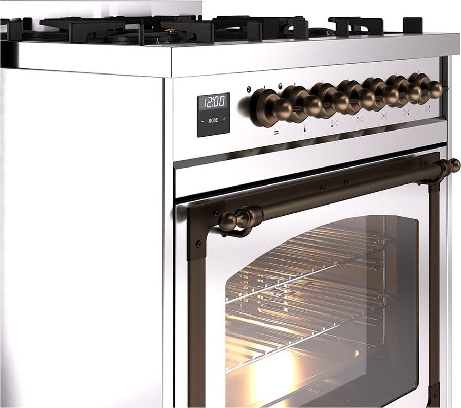 Ilve UN30NMPSSB Stainless Steel With Bronze Knobs, Natural Gas
