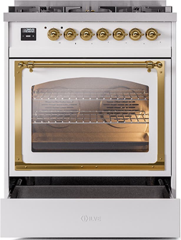 Ilve UN30NMPRAG Ral Custom Color With Brass Knobs, Natural Gas