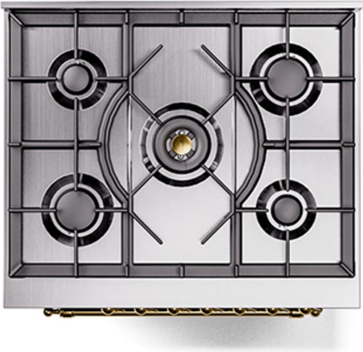 Ilve UN30NMPMBGLP Midnight Blue With Brass Knobs, Liquid Propane