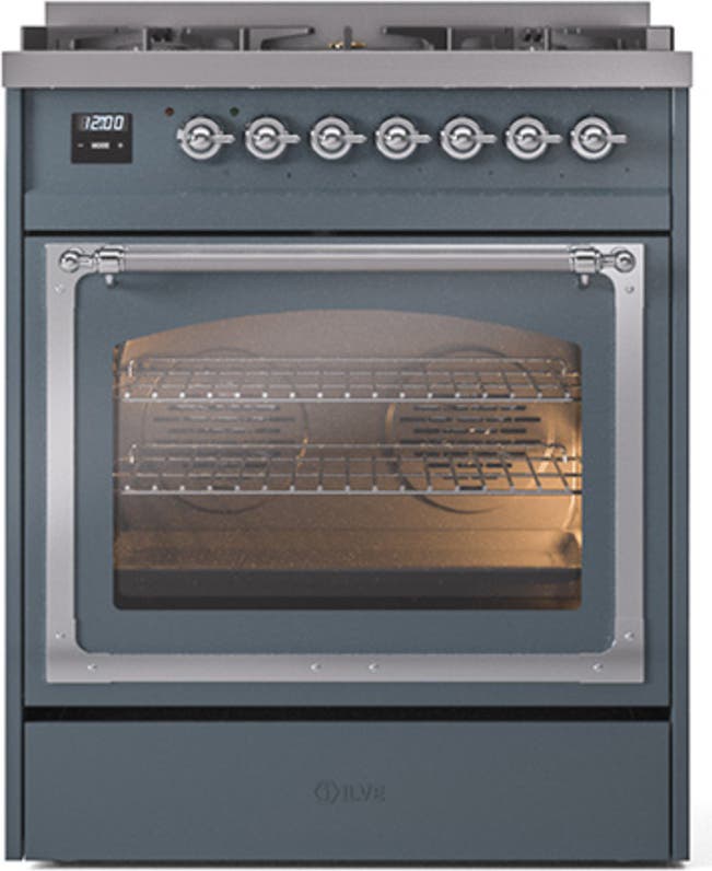 Ilve UN30NMPBGCLP Blue Grey With Chrome Knobs, Liquid Propane