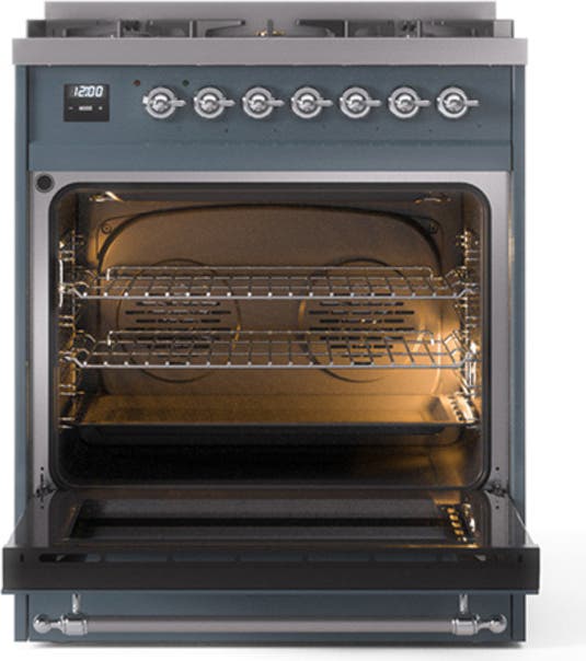 Ilve UN30NMPBGCLP Blue Grey With Chrome Knobs, Liquid Propane
