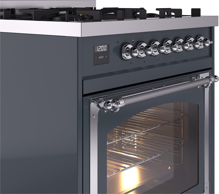 Ilve UN30NMPBGCLP Blue Grey With Chrome Knobs, Liquid Propane