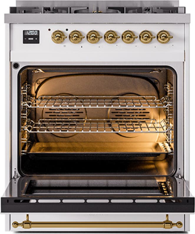 Ilve UP30QNMPRAG Ral Custom Color With Brass Knobs
