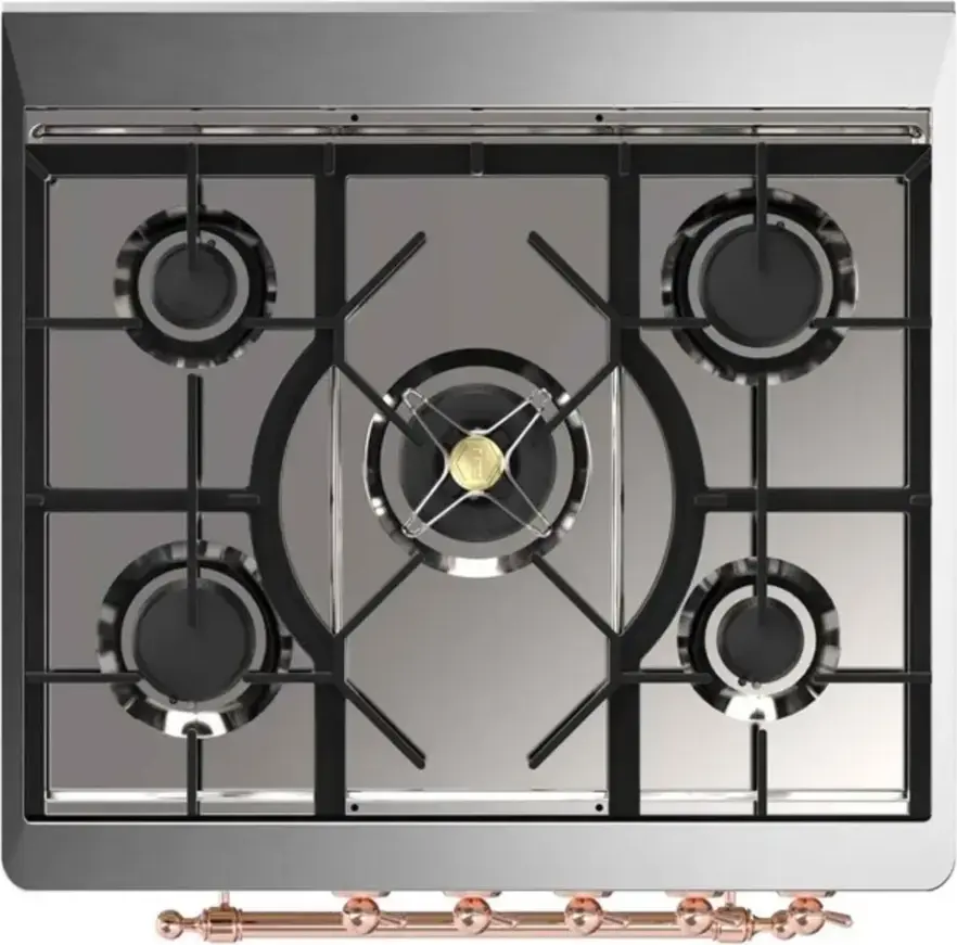 Ilve UM30DQNE3RAPLP Ral Custom Color With Copper Knobs, Liquid Propane