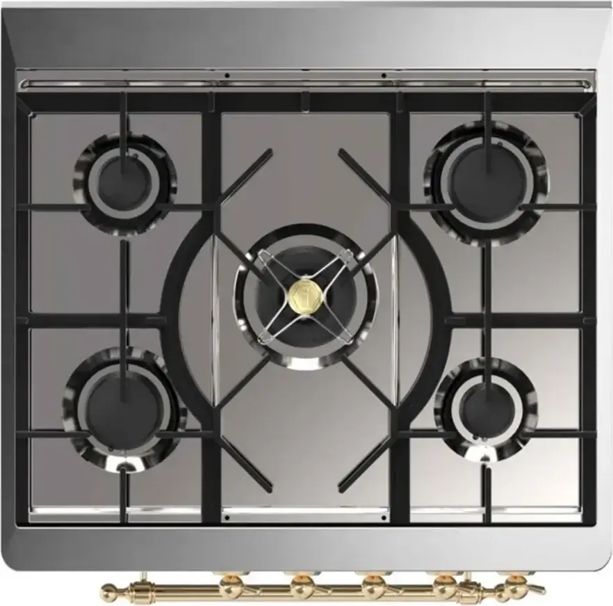 Ilve UM30DQNE3RAGLP Ral Custom Color With Brass Knobs, Liquid Propane