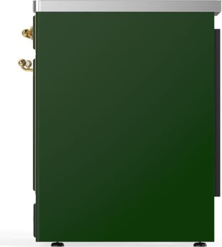 Ilve UMI30QNE3EGG Emerald Green W/ Brass Trim