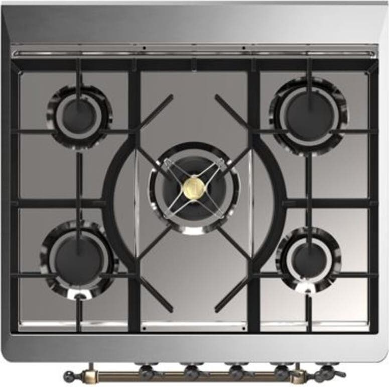 Ilve UM30DQNE3SSB Natural Gas In Stainless Steel W/ Bronze Trim