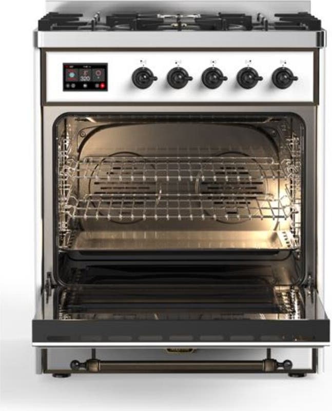 Ilve UM30DQNE3WHBLP Liquid Propane In White W/ Bronze Trim